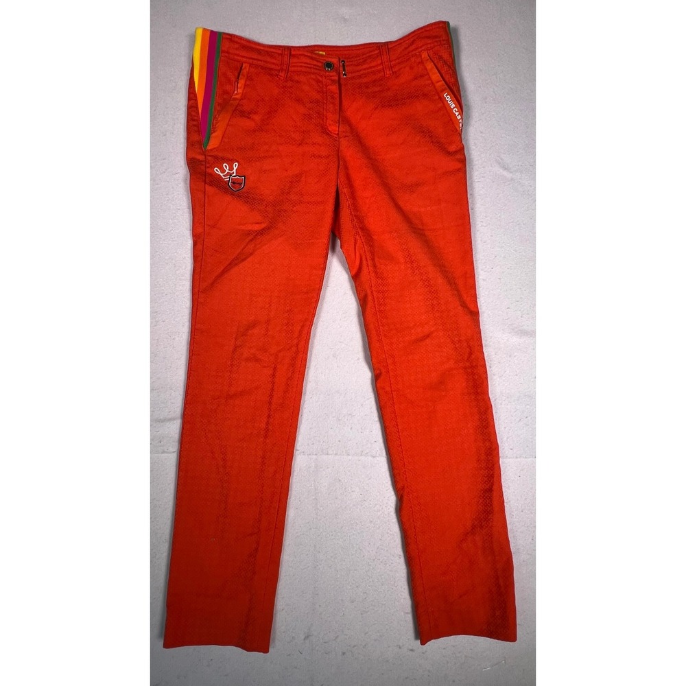 Louis Castel Golf Pants Womens 30 Orange Excellent